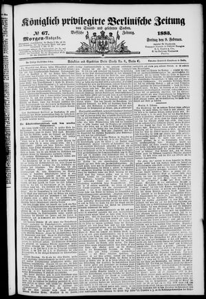 Königlich privilegirte Berlinische Zeitung von Staats- und gelehrten Sachen on Feb 9, 1883