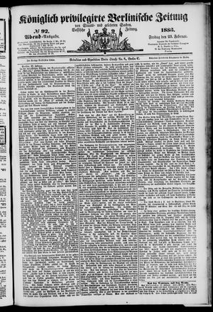 Königlich privilegirte Berlinische Zeitung von Staats- und gelehrten Sachen vom 23.02.1883