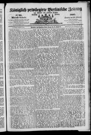 Königlich privilegirte Berlinische Zeitung von Staats- und gelehrten Sachen vom 26.02.1883