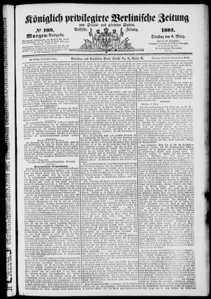 Königlich privilegirte Berlinische Zeitung von Staats- und gelehrten Sachen vom 06.03.1883
