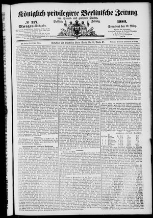 Königlich privilegirte Berlinische Zeitung von Staats- und gelehrten Sachen vom 10.03.1883