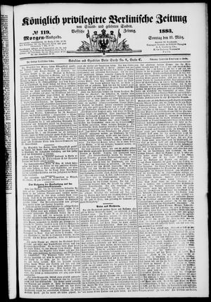 Königlich privilegirte Berlinische Zeitung von Staats- und gelehrten Sachen on Mar 11, 1883