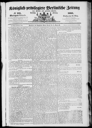 Königlich privilegirte Berlinische Zeitung von Staats- und gelehrten Sachen vom 13.03.1883