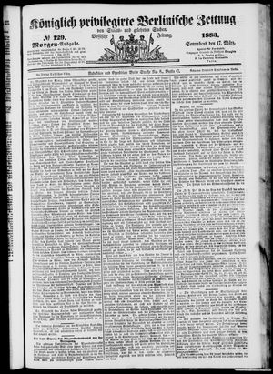 Königlich privilegirte Berlinische Zeitung von Staats- und gelehrten Sachen vom 17.03.1883