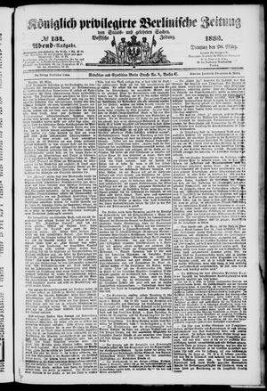 Königlich privilegirte Berlinische Zeitung von Staats- und gelehrten Sachen vom 20.03.1883
