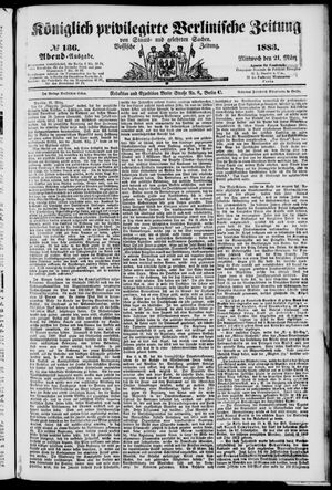 Königlich privilegirte Berlinische Zeitung von Staats- und gelehrten Sachen on Mar 21, 1883