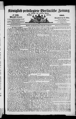 Königlich privilegirte Berlinische Zeitung von Staats- und gelehrten Sachen vom 24.03.1883