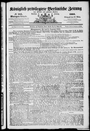 Königlich privilegirte Berlinische Zeitung von Staats- und gelehrten Sachen on Mar 28, 1883