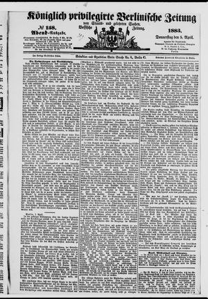 Königlich privilegirte Berlinische Zeitung von Staats- und gelehrten Sachen on Apr 5, 1883