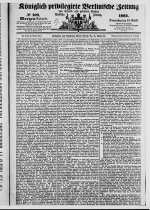 Königlich privilegirte Berlinische Zeitung von Staats- und gelehrten Sachen vom 12.04.1883