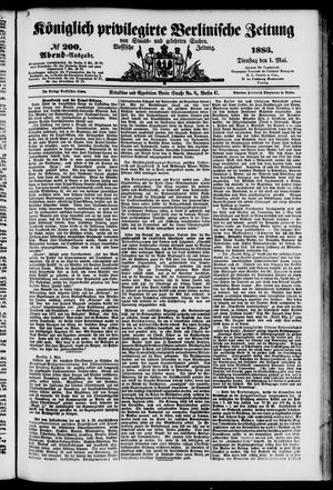 Königlich privilegirte Berlinische Zeitung von Staats- und gelehrten Sachen vom 01.05.1883