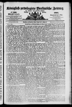 Königlich privilegirte Berlinische Zeitung von Staats- und gelehrten Sachen on May 5, 1883