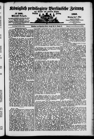 Königlich privilegirte Berlinische Zeitung von Staats- und gelehrten Sachen vom 07.05.1883