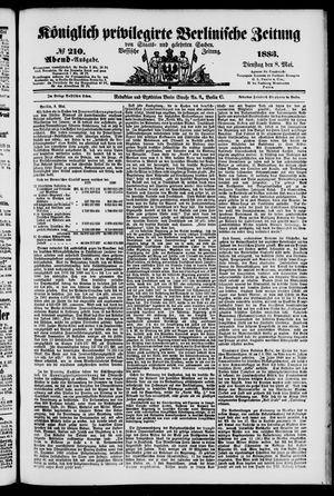 Königlich privilegirte Berlinische Zeitung von Staats- und gelehrten Sachen on May 8, 1883