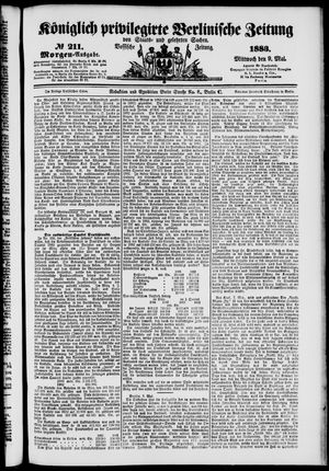 Königlich privilegirte Berlinische Zeitung von Staats- und gelehrten Sachen vom 09.05.1883