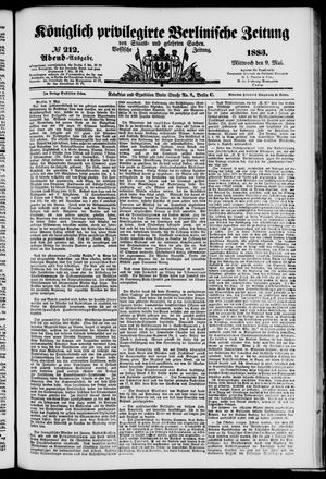 Königlich privilegirte Berlinische Zeitung von Staats- und gelehrten Sachen vom 09.05.1883