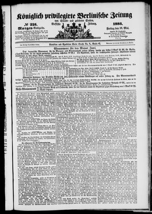 Königlich privilegirte Berlinische Zeitung von Staats- und gelehrten Sachen vom 18.05.1883