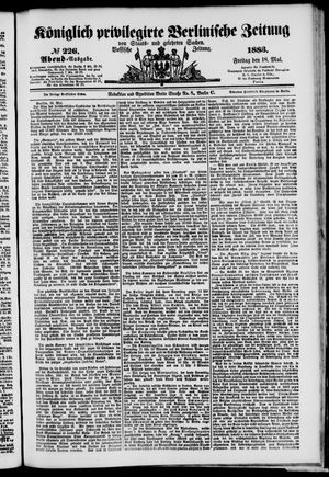 Königlich privilegirte Berlinische Zeitung von Staats- und gelehrten Sachen vom 18.05.1883