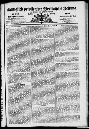 Königlich privilegirte Berlinische Zeitung von Staats- und gelehrten Sachen on May 19, 1883