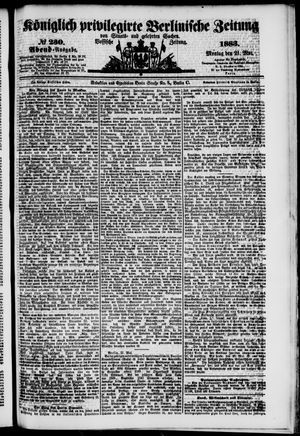 Königlich privilegirte Berlinische Zeitung von Staats- und gelehrten Sachen vom 21.05.1883