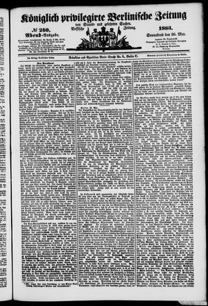 Königlich privilegirte Berlinische Zeitung von Staats- und gelehrten Sachen vom 26.05.1883