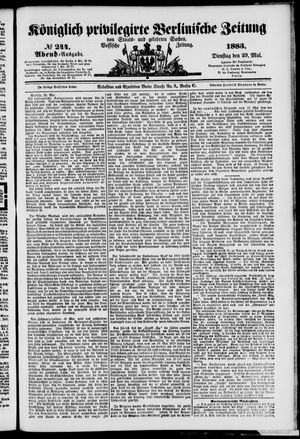 Königlich privilegirte Berlinische Zeitung von Staats- und gelehrten Sachen vom 29.05.1883