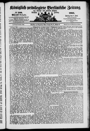 Königlich privilegirte Berlinische Zeitung von Staats- und gelehrten Sachen on Jun 1, 1883