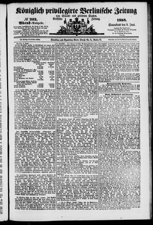Königlich privilegirte Berlinische Zeitung von Staats- und gelehrten Sachen on Jun 2, 1883