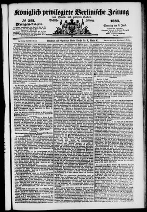 Königlich privilegirte Berlinische Zeitung von Staats- und gelehrten Sachen on Jun 3, 1883