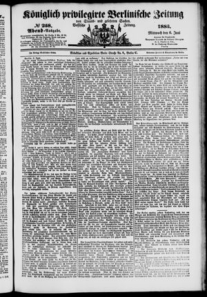 Königlich privilegirte Berlinische Zeitung von Staats- und gelehrten Sachen on Jun 6, 1883