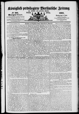Königlich privilegirte Berlinische Zeitung von Staats- und gelehrten Sachen vom 08.06.1883