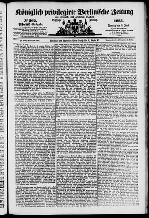 Königlich privilegirte Berlinische Zeitung von Staats- und gelehrten Sachen vom 08.06.1883
