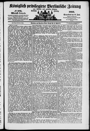 Königlich privilegirte Berlinische Zeitung von Staats- und gelehrten Sachen vom 16.06.1883
