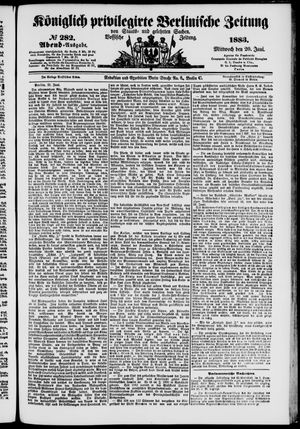 Königlich privilegirte Berlinische Zeitung von Staats- und gelehrten Sachen vom 20.06.1883