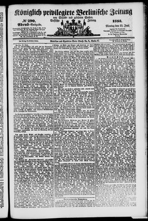 Königlich privilegirte Berlinische Zeitung von Staats- und gelehrten Sachen vom 25.06.1883