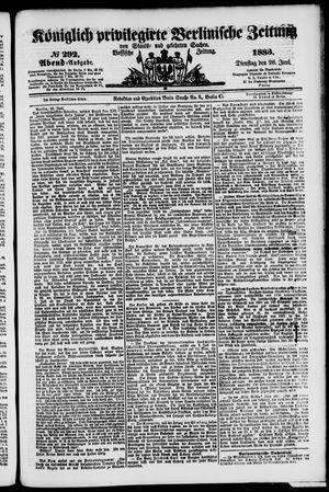 Königlich privilegirte Berlinische Zeitung von Staats- und gelehrten Sachen on Jun 26, 1883
