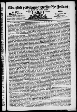 Königlich privilegirte Berlinische Zeitung von Staats- und gelehrten Sachen on Jun 29, 1883