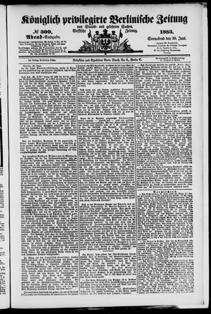 Königlich privilegirte Berlinische Zeitung von Staats- und gelehrten Sachen on Jun 30, 1883