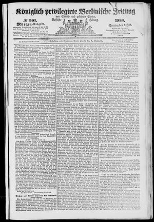 Königlich privilegirte Berlinische Zeitung von Staats- und gelehrten Sachen vom 01.07.1883