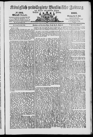Königlich privilegirte Berlinische Zeitung von Staats- und gelehrten Sachen on Jul 2, 1883