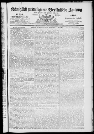 Königlich privilegirte Berlinische Zeitung von Staats- und gelehrten Sachen vom 14.07.1883