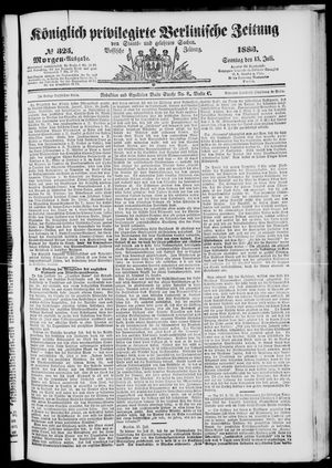 Königlich privilegirte Berlinische Zeitung von Staats- und gelehrten Sachen on Jul 15, 1883