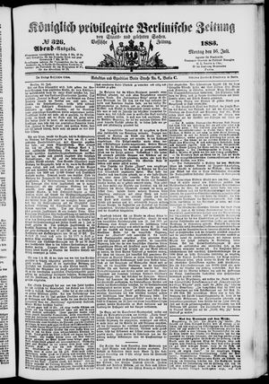 Königlich privilegirte Berlinische Zeitung von Staats- und gelehrten Sachen vom 16.07.1883