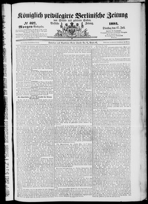 Königlich privilegirte Berlinische Zeitung von Staats- und gelehrten Sachen on Jul 17, 1883