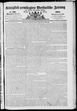 Königlich privilegirte Berlinische Zeitung von Staats- und gelehrten Sachen on Jul 18, 1883