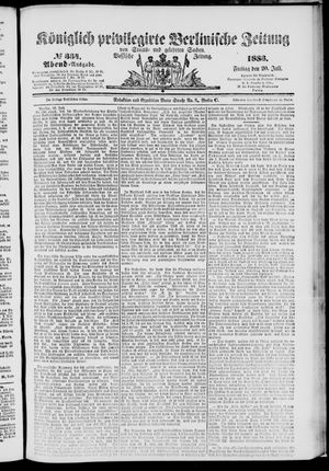 Königlich privilegirte Berlinische Zeitung von Staats- und gelehrten Sachen vom 20.07.1883