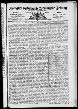 Königlich privilegirte Berlinische Zeitung von Staats- und gelehrten Sachen on Jul 25, 1883