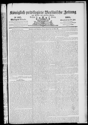 Königlich privilegirte Berlinische Zeitung von Staats- und gelehrten Sachen on Jul 28, 1883