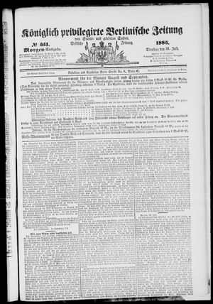 Königlich privilegirte Berlinische Zeitung von Staats- und gelehrten Sachen vom 31.07.1883