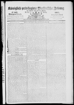Königlich privilegirte Berlinische Zeitung von Staats- und gelehrten Sachen vom 03.08.1883